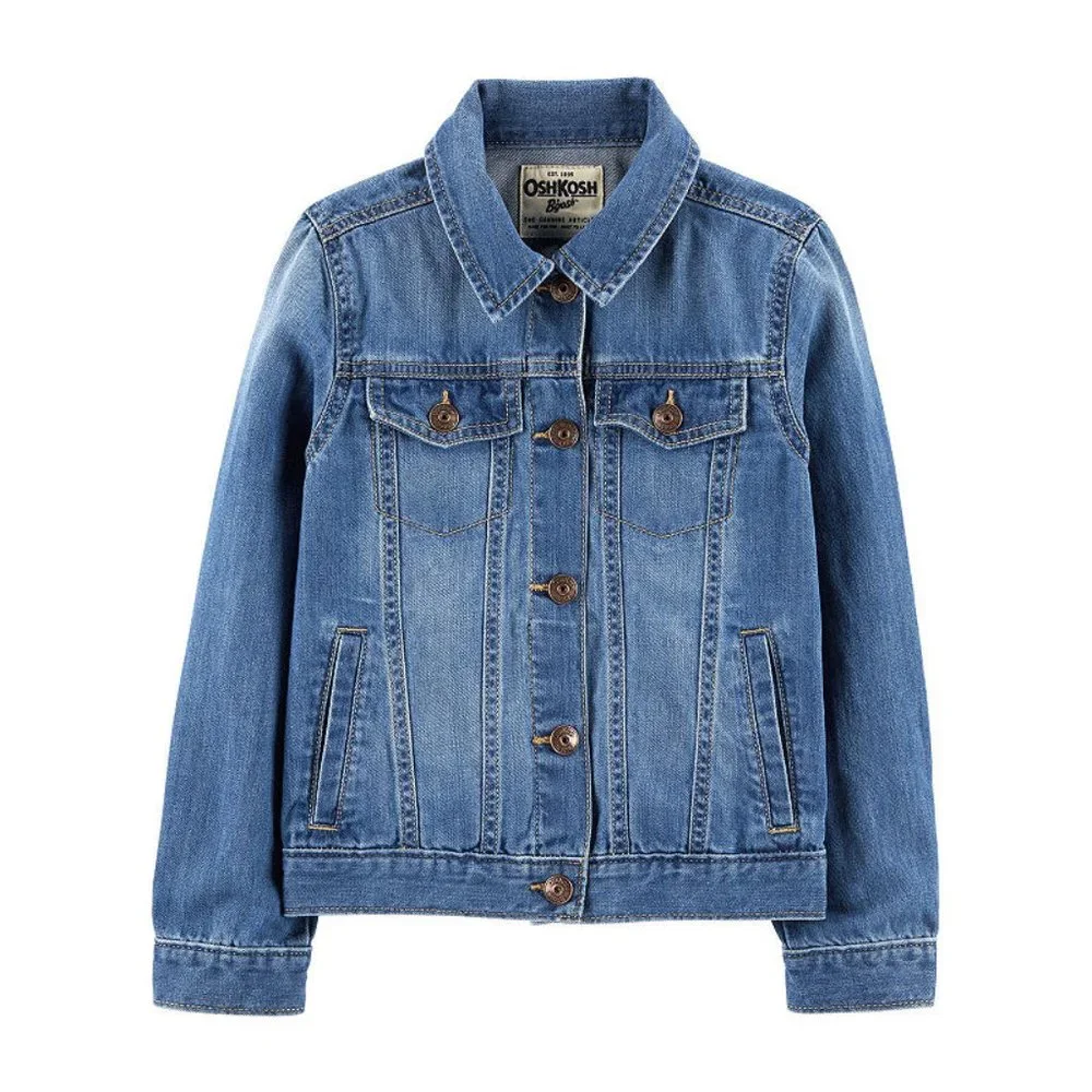 Oshkosh Denim Jacket‎ Preschool Big Kid Girls Size 8 Blue New